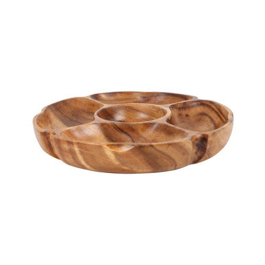 Acacia Five Section Round Serving Dish | Kora