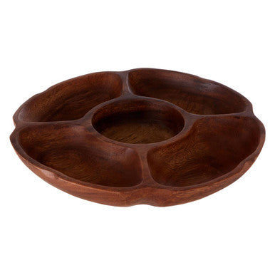 Acacia Five Section Round Serving Dish | Kora