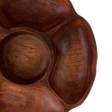 Acacia Five Section Round Serving Dish | Kora