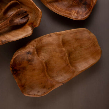 2 Section Serving Dish in Cedarwood | Savin