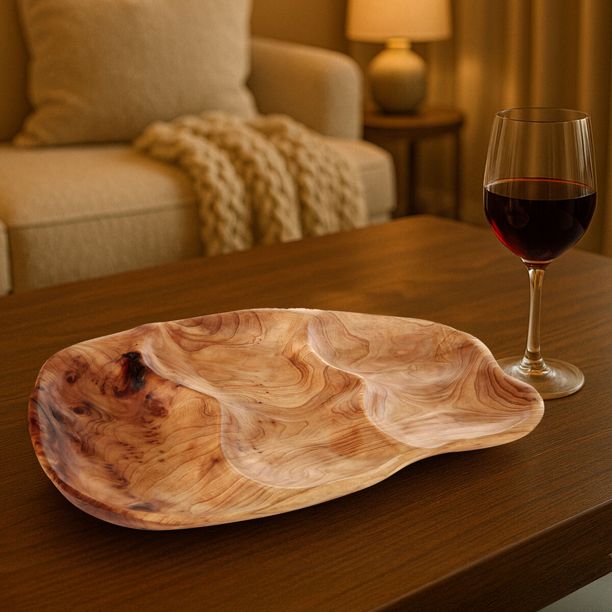 3 Section Serving Dish in Cedarwood | Savin