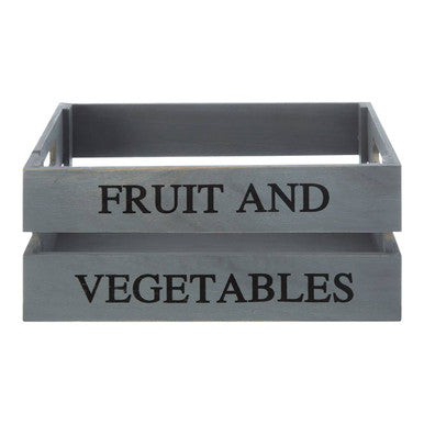 Naresso Grey Paulownia Wood Fruit and Vegetable Crate