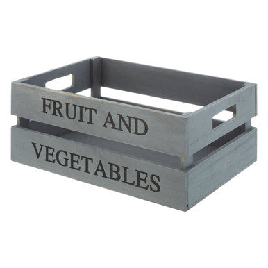 Naresso Grey Paulownia Wood Fruit and Vegetable Crate