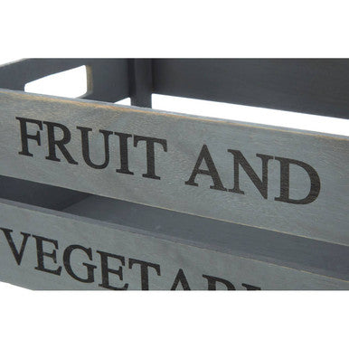 Naresso Grey Paulownia Wood Fruit and Vegetable Crate