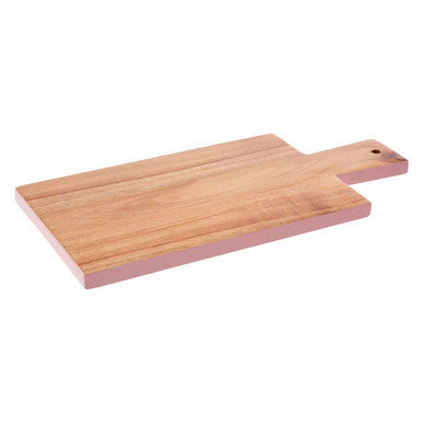 Socorro Acacia Chopping Board with Pink Edge
