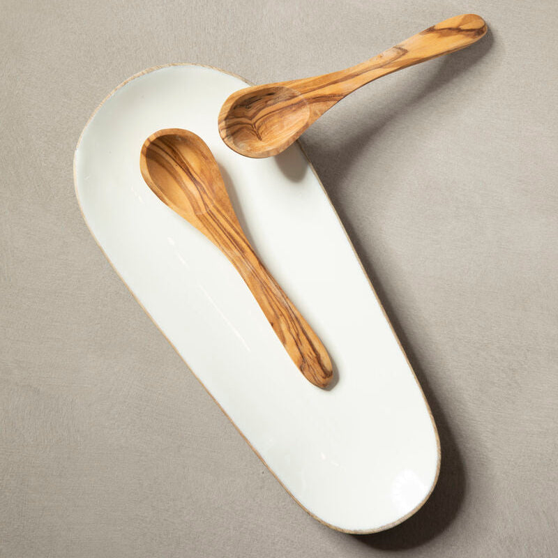 Kara mango wood small oval serving dish