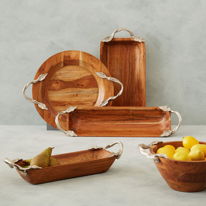 Acacia Wood Small Rectangular Serving Dish | Vine