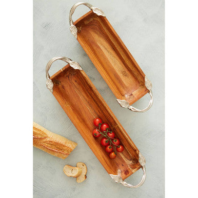 Acacia Wood Small Rectangular Serving Dish | Vine