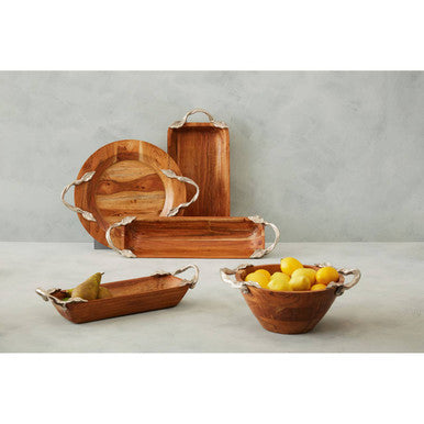 Acacia Wood Large Rectangular Serving Dish | Vine