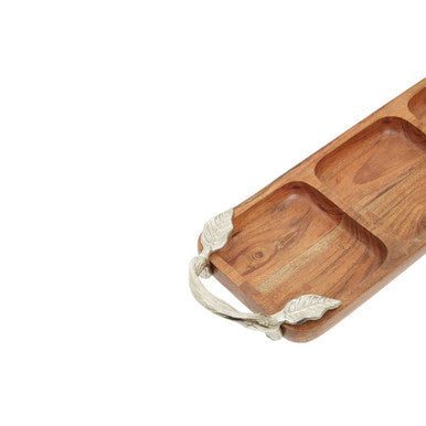 Vine serving dish styled on a dining table