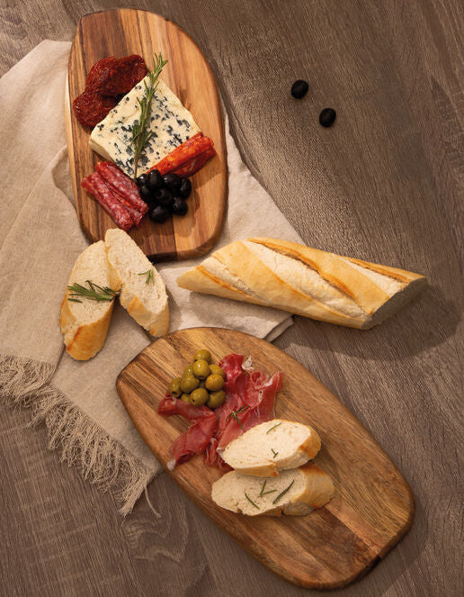 Kora Set of 2 Acacia Oval Chopping & Serving Boards