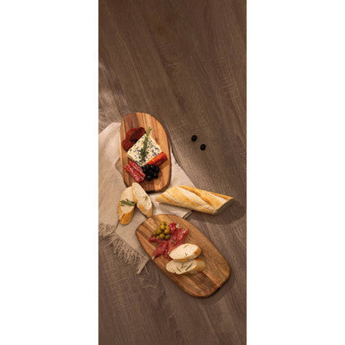Kora Set of 2 Acacia Oval Chopping & Serving Boards