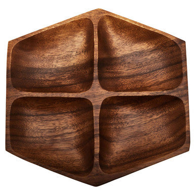 Acacia large four section serving dish, Kora
