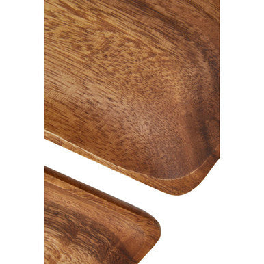 Acacia dishes on a dining table setting