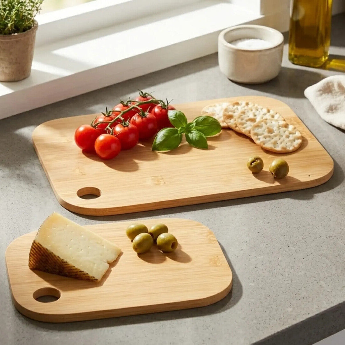 Dahra Bamboo Serving & Cutting Boards Set of 2