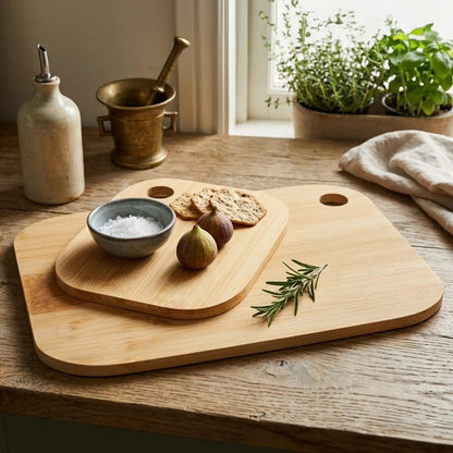 Dahra Bamboo Serving & Cutting Boards Set of 2