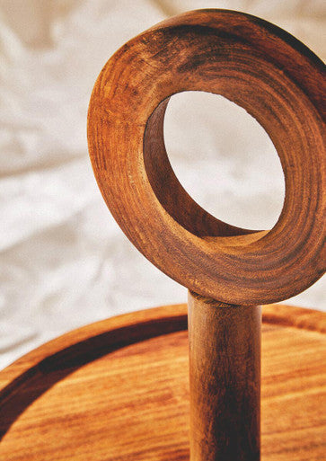 Kora Sheesham Wood 2-Tier Cake Stand