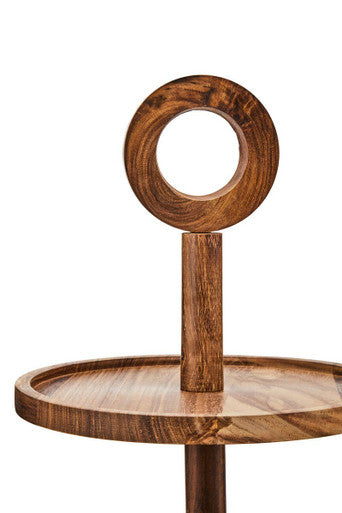 Kora Sheesham Wood 2-Tier Cake Stand