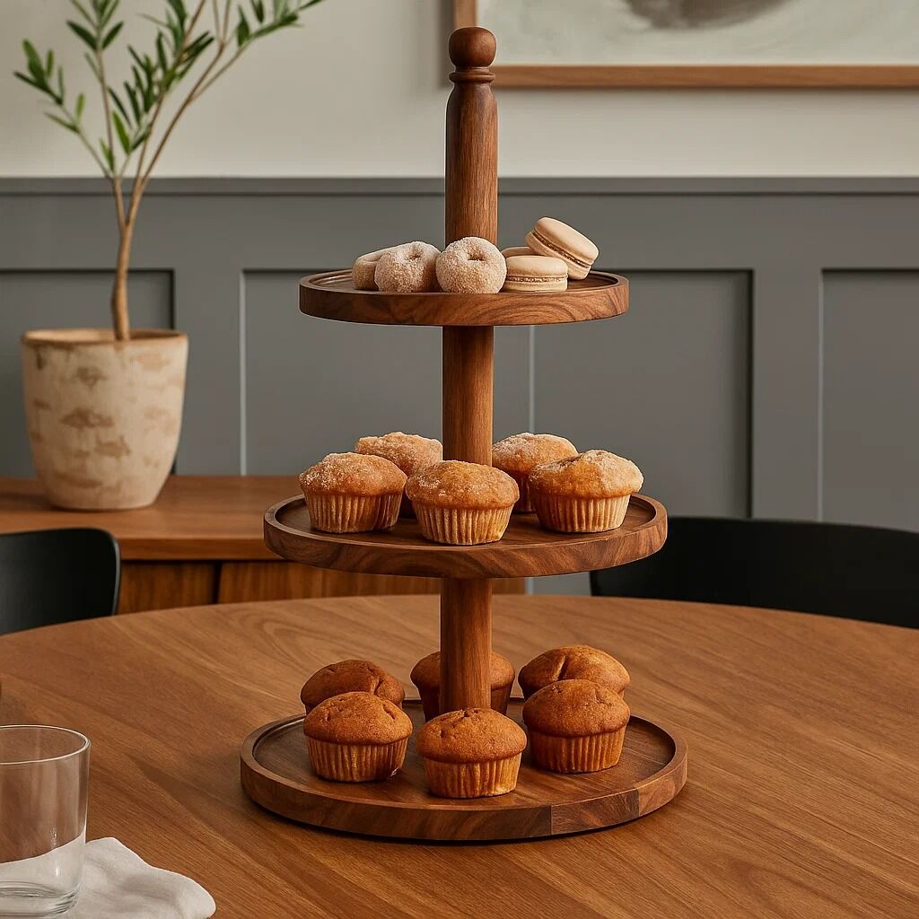 Kora Sheesham Wood 3-Tier Cake Stand
