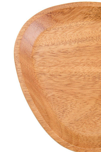 Triangular serving dish styled with nibbles