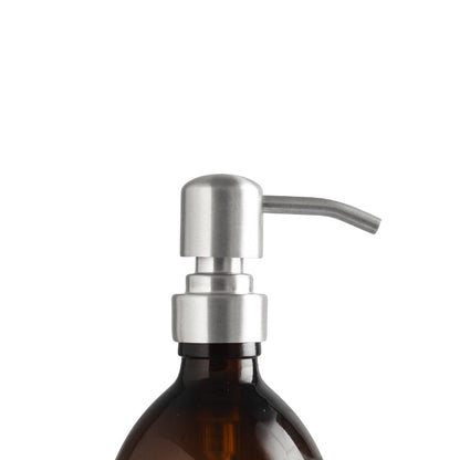 Namie Silver Wall Bracket & Amber Glass Dispenser Set