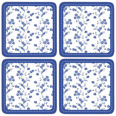 Set of Four Coasters | Blue Rose
