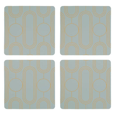 Set of 4 Green Coasters | Frosted Deco