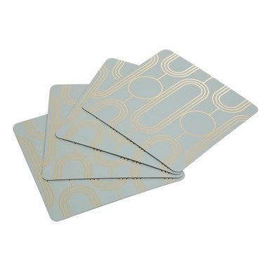 Set of 4 Green Coasters | Frosted Deco