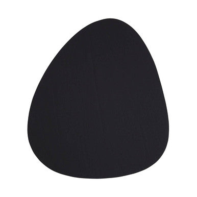 4 Piece Pebble Black Leather Coasters | Catlins