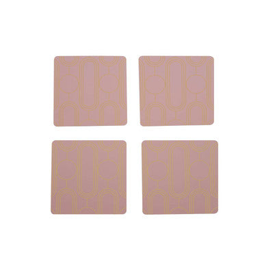 Set of 4 Pink Coasters | Frosted Deco