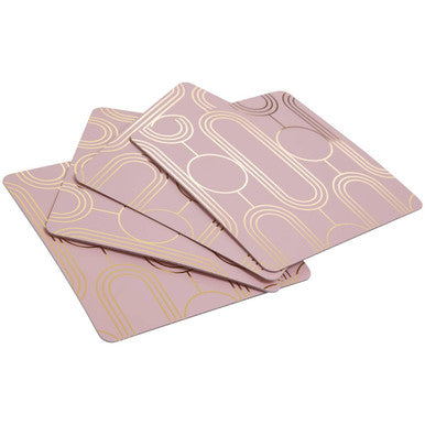 Set of 4 Pink Coasters | Frosted Deco