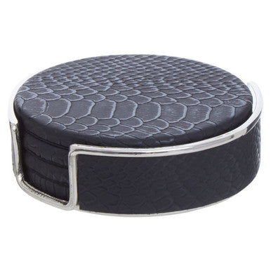 Set of Four Black Coasters | Mixology