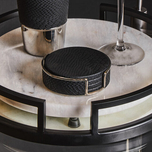 Set of Four Black Coasters | Mixology