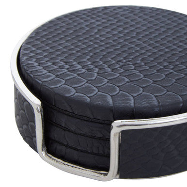 Set of Four Black Coasters | Mixology