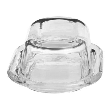 Olivia Clear Glass Butter Dish
