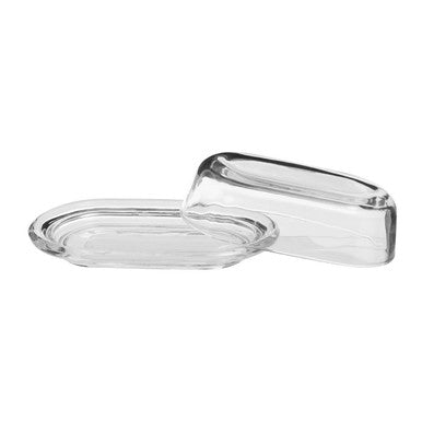 Olivia Clear Glass Butter Dish