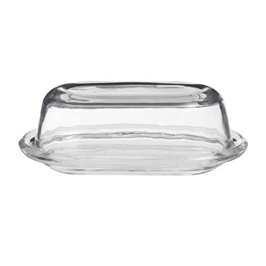 Olivia Clear Glass Butter Dish