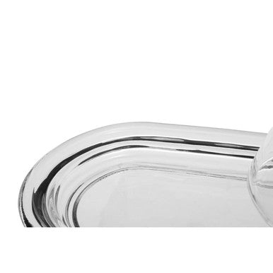Olivia Clear Glass Butter Dish