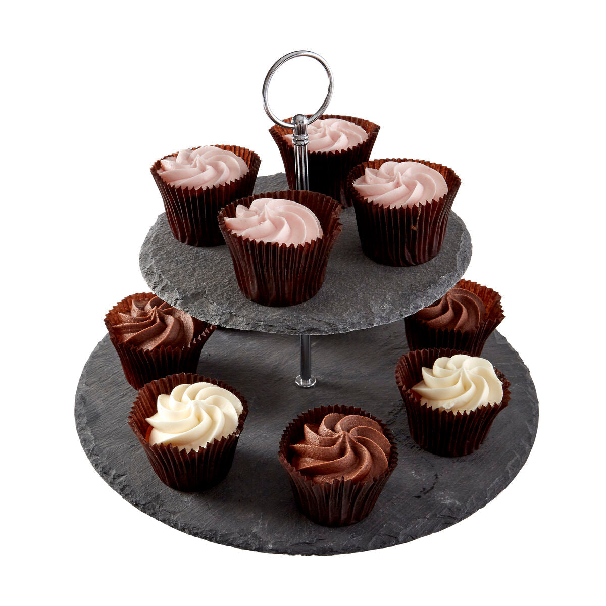 Slate 2-Tier Round Cake Stand