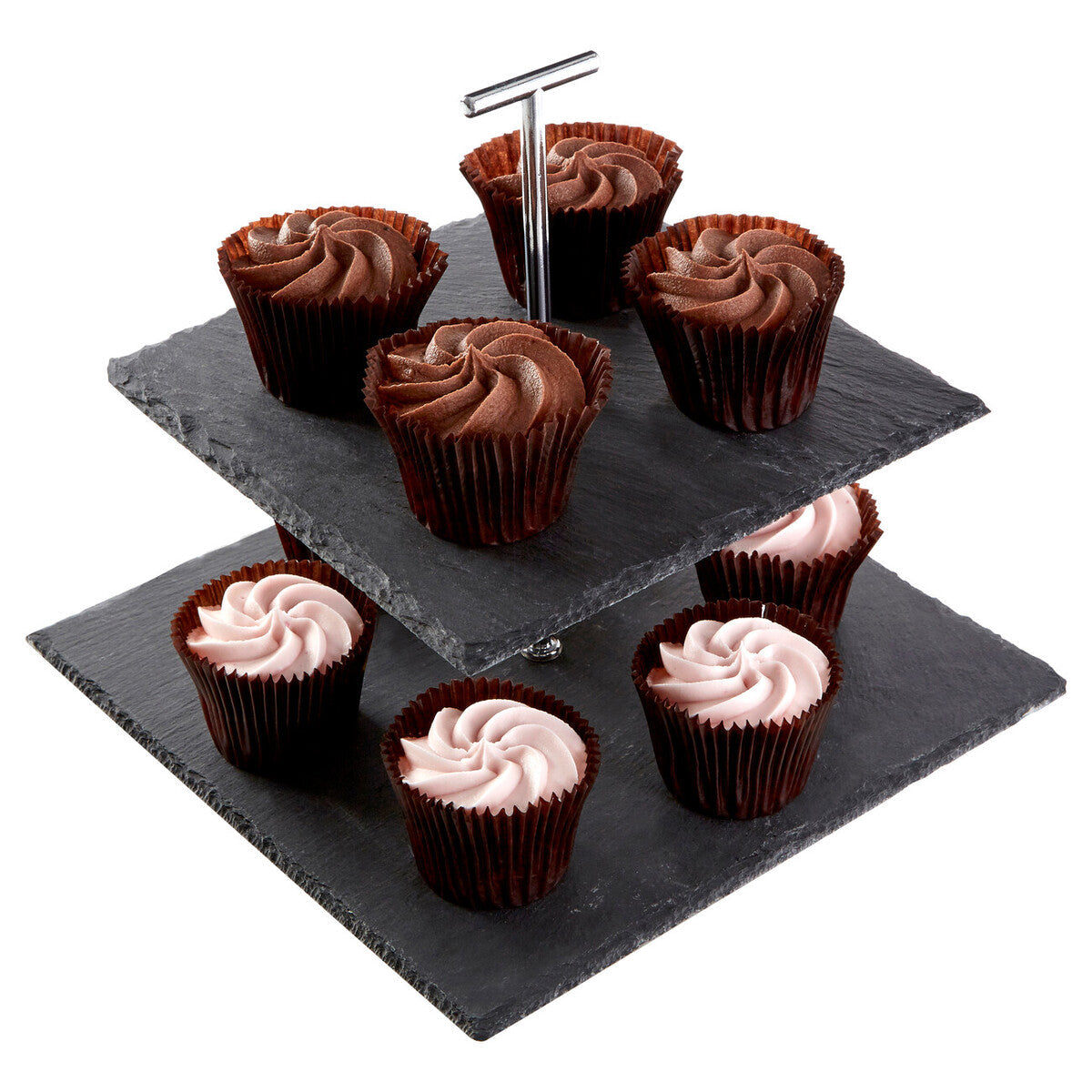 Slate 2-Tier Square Cake Stand