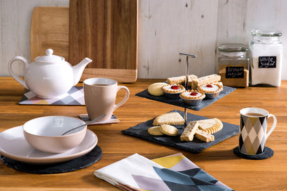 Slate 2-Tier Square Cake Stand