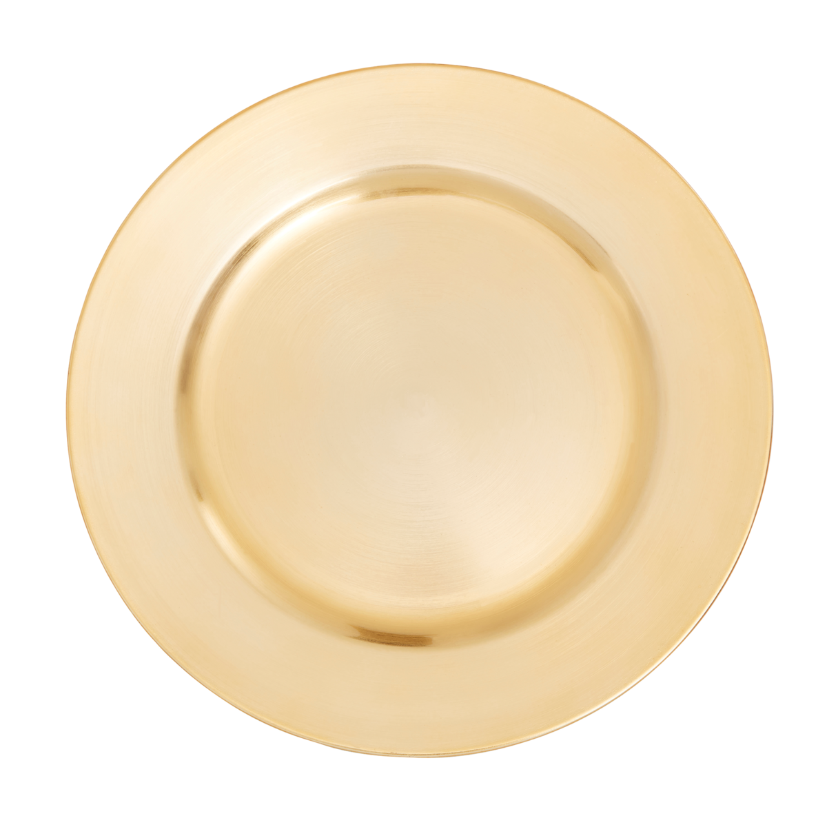 Gold charger plate styled with tableware for a formal dinner setting