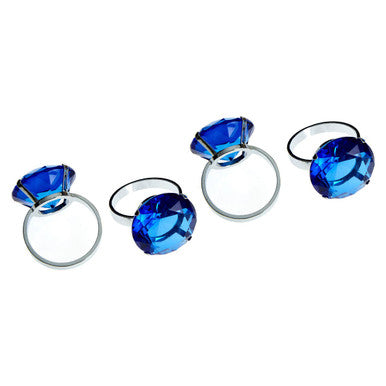 Set Of Four Sapphire Diamante Napkin Rings
