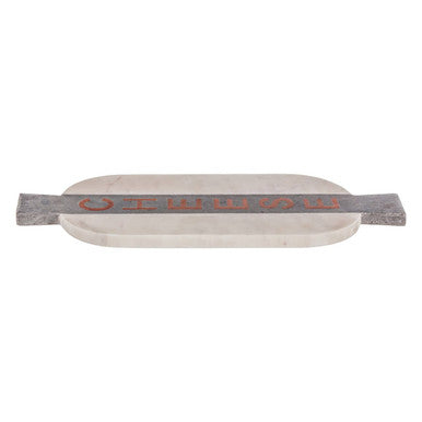 Monzaro White and Grey Marble Cheeseboard