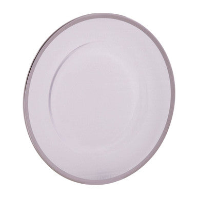 Side view of the glass charger plate showing its rounded profile