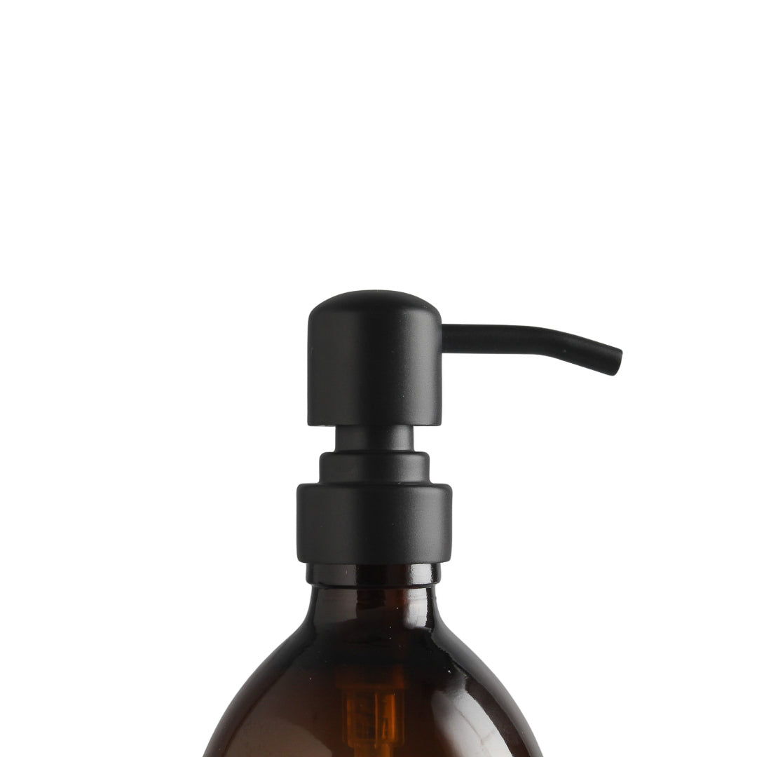 Namie Gold Wall Bracket & Amber Glass Dispenser Set