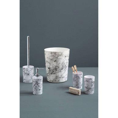 Rome Grey Marble Effect Soap Dispenser shown from a different angle