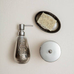 Elissa Silver Ombre Soap Dispenser shown from a different angle