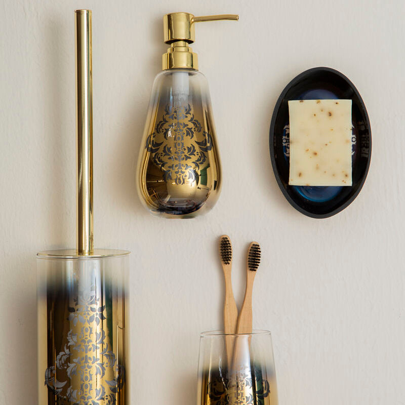 Elissa Gold Ombre Soap Dispenser shown from a different angle