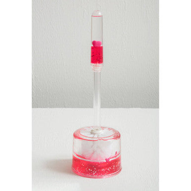 Floating Acrylic Hearts Toilet Brush Holder